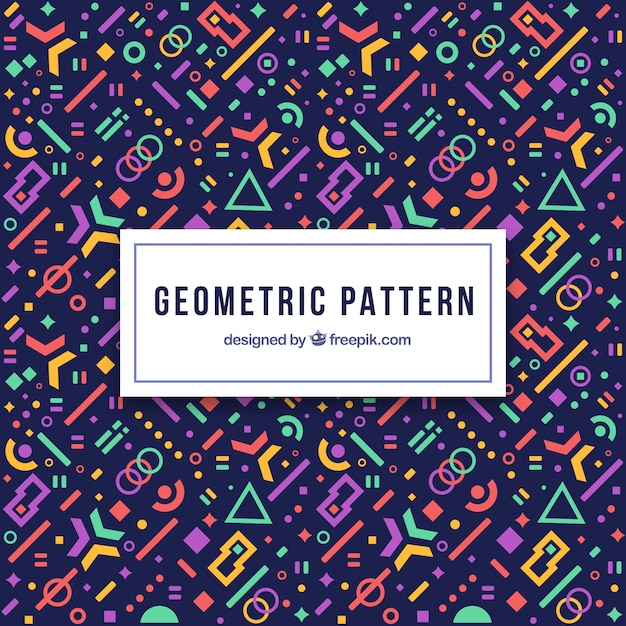 Modern geometric pattern with futuristic shapes