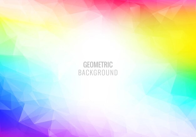 Free Vector modern geometric rainbow colorful triangle shape background