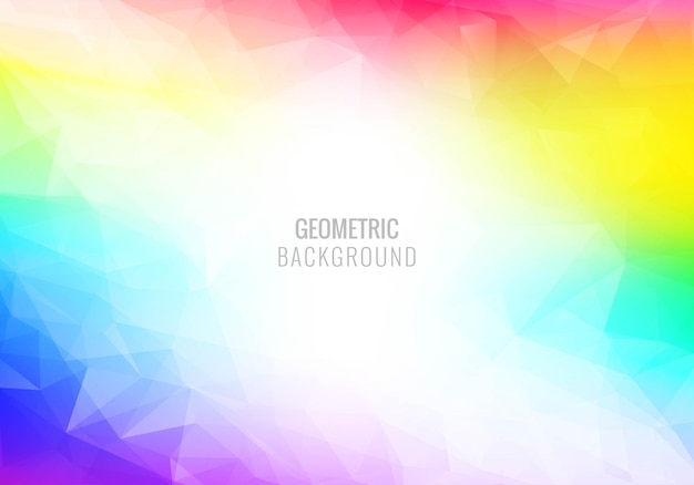 Modern geometric rainbow colorful triangle shape background