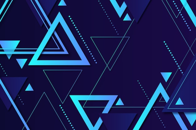 Modern geometric shapes on dark background