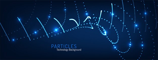 Modern glowing particles technology background