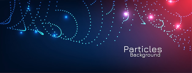 Бесплатное векторное изображение Современные светящиеся частицы технологии фон