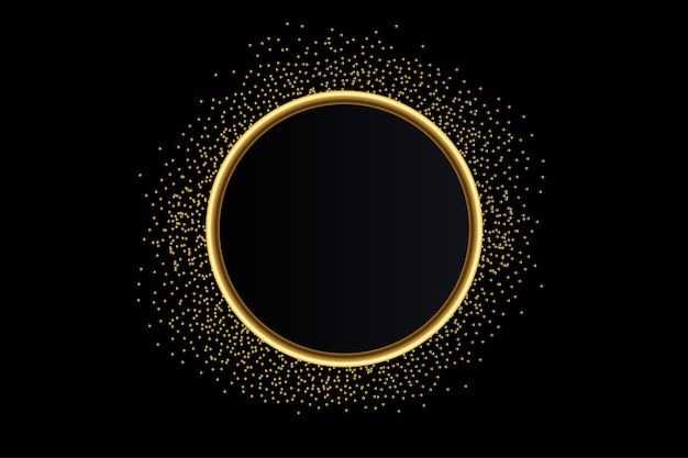 Modern Golden Glitter Banner Background