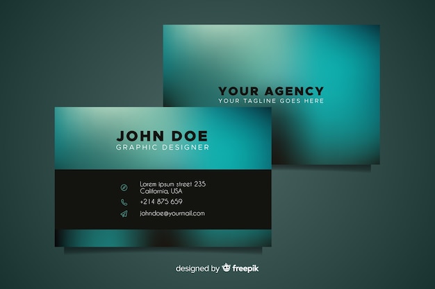 Free vector modern gradient business card template