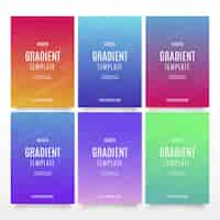 Free vector modern gradient template collection