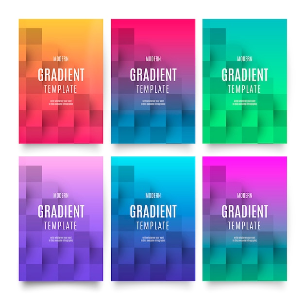 Modern gradient template with geometric background