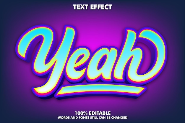Free vector modern graffiti editable text effect