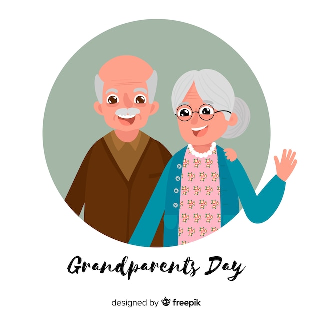 Modern grandparents day background