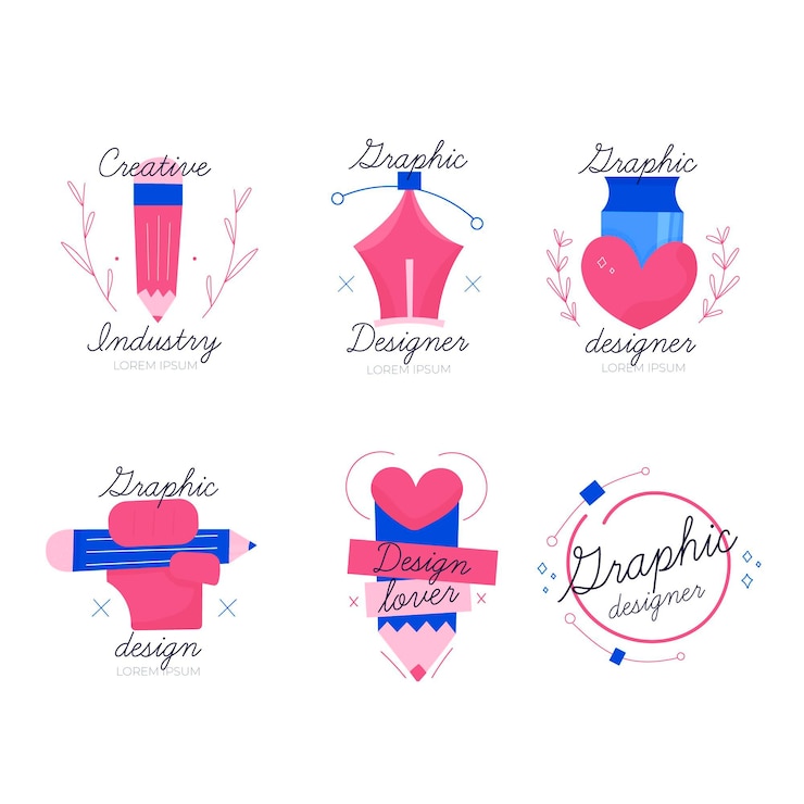मुफ़्त वेक्टर modern graphic design logo set