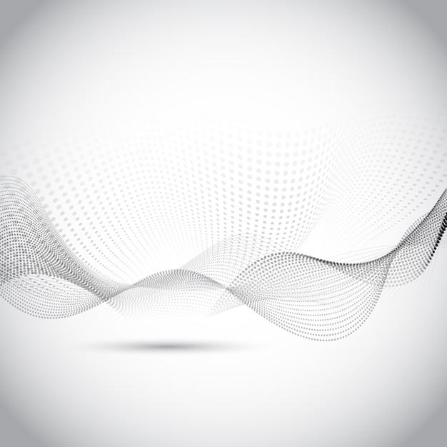 Free vector modern gray abstract background with wavy shapes