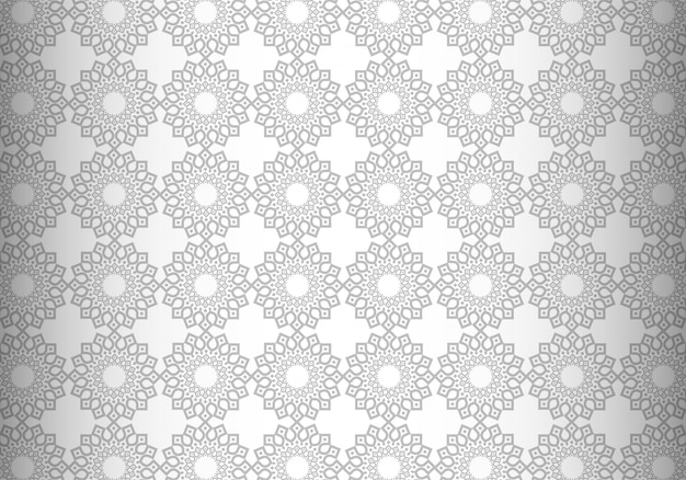 Modern gray geometric mandala pattern design