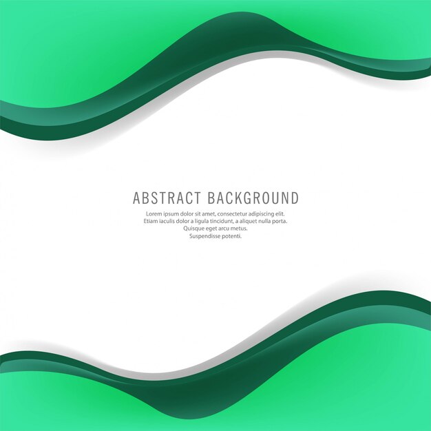 Modern green business wavy background