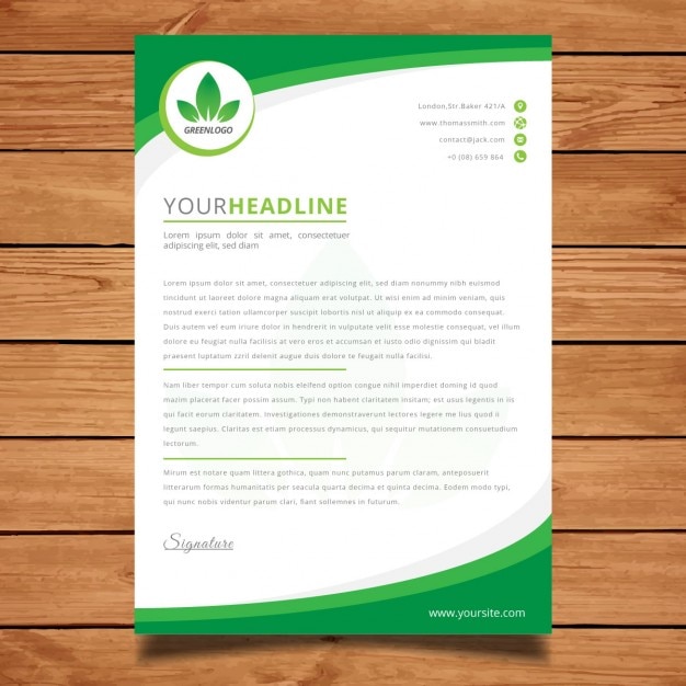 Современный зеленый дизайн корпоративной брошюры