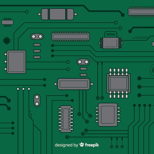 Бесплатное векторное изображение Современный зеленый фон cpu