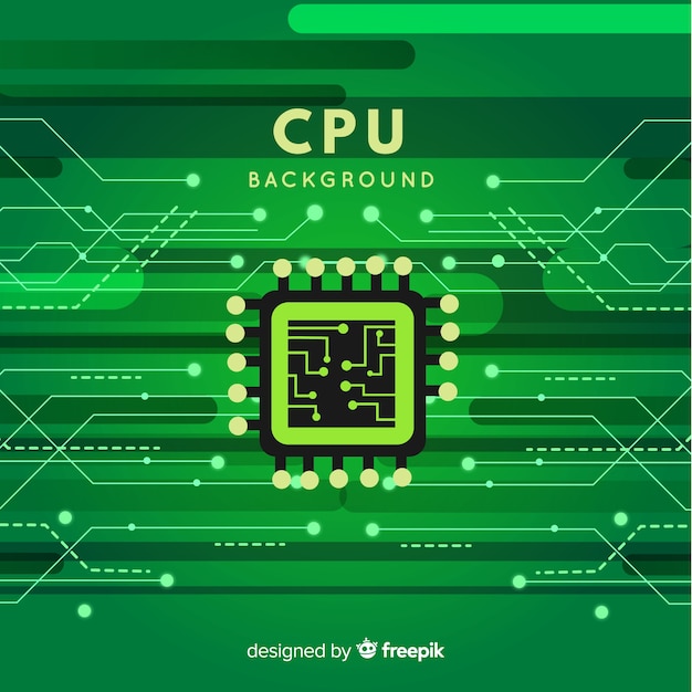 Modern green cpu background