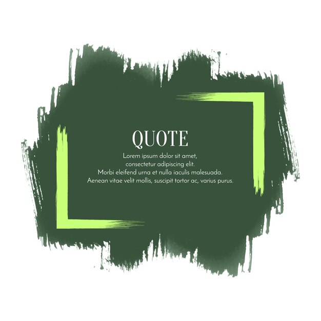 Modern green grunge frame banner design