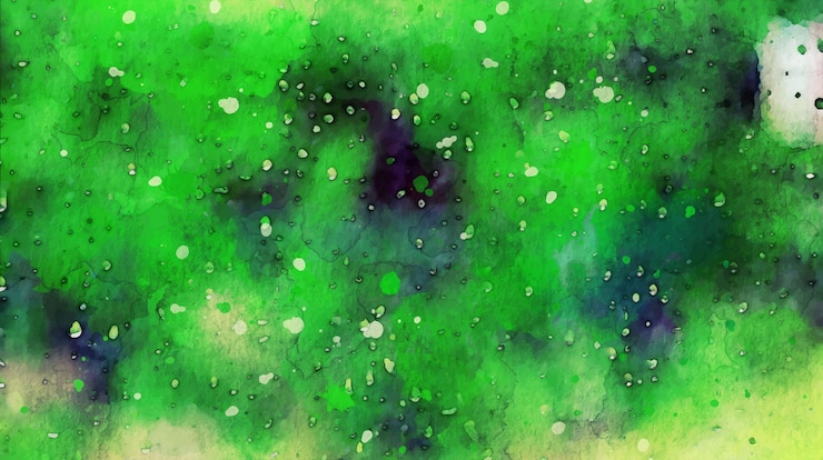 Free Vector modern green watercolor illustration