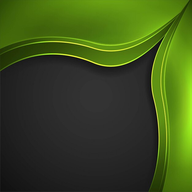 Modern green wave background