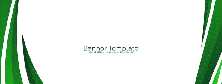 Free Vector modern green wave style banner template design