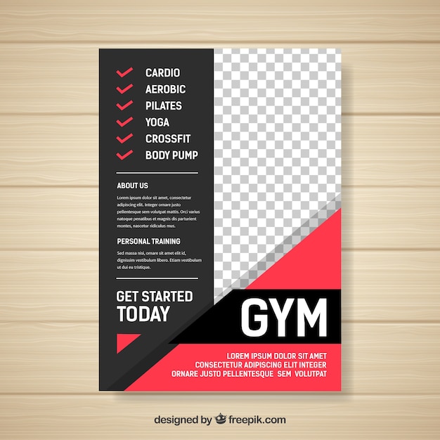 Modern gym flyer template