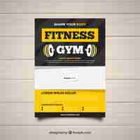 Free vector modern gym flyer template