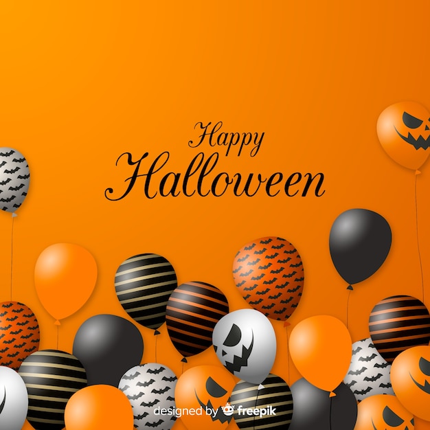 Free vector modern halloween balloon concept