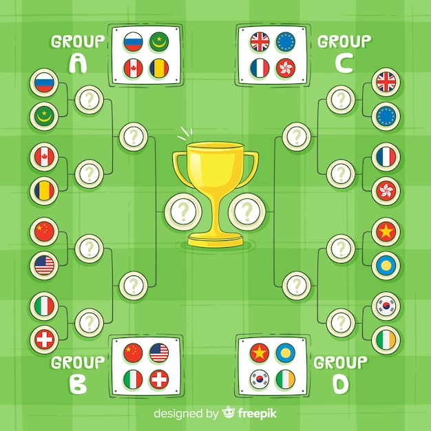 Бесплатное векторное изображение Современное расписание турниров