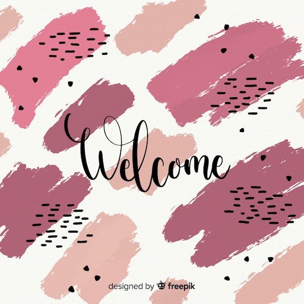 Free vector modern hand drawn welcome composition