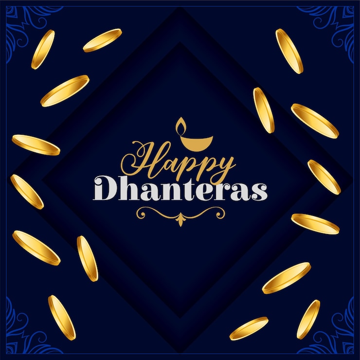 मुफ़्त वेक्टर modern happy dhanteras greeting background worship ganpati and laxmi vector