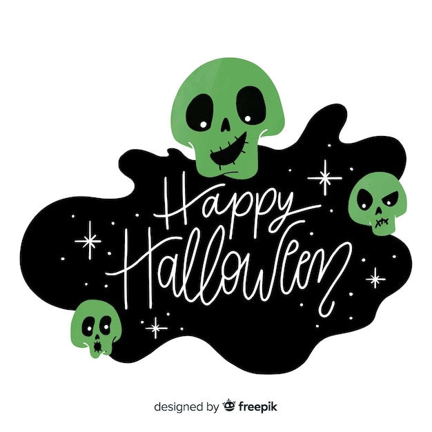 Modern happy halloween lettering