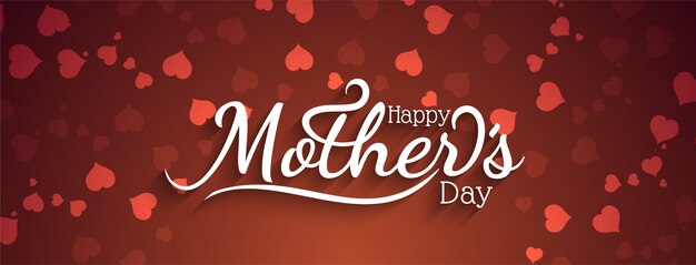 Modern happy mother's day stylish banner design