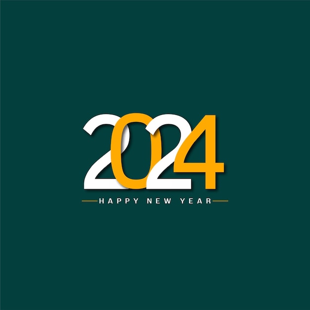 Free vector modern happy new year 2024 celebration background vector