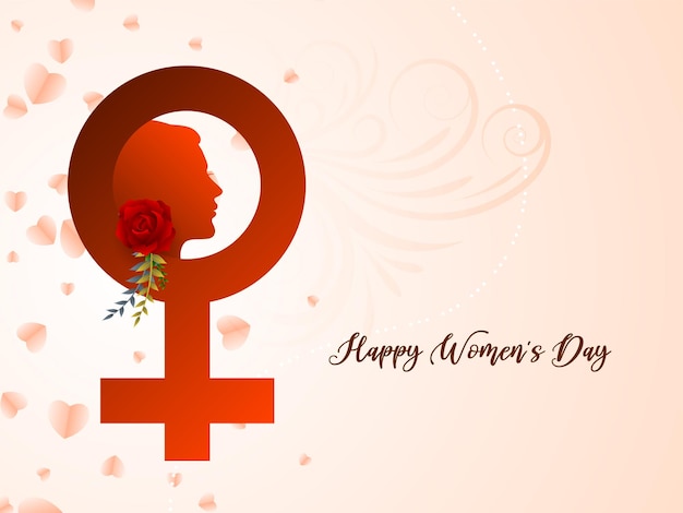 Free vector modern happy women's day 8 march greeting card design