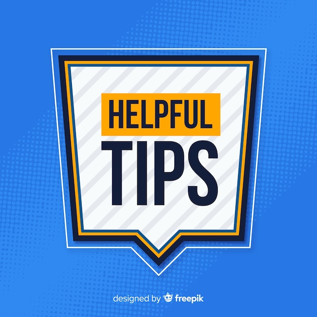 Modern helpful tips composition with flat design