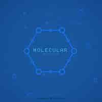 Free vector modern hexagon background with molecules