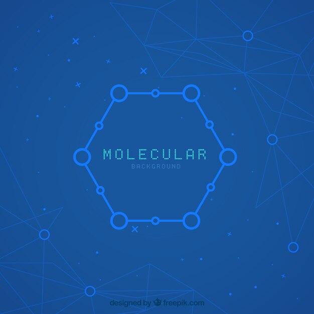 Modern hexagon background with molecules