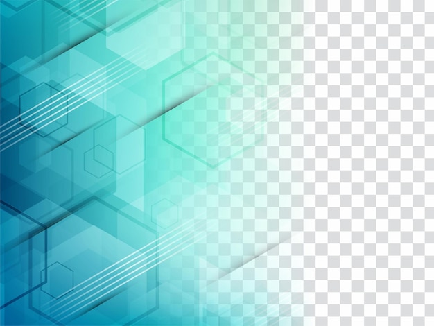 Modern hexagon shapes geometric transparent background vector