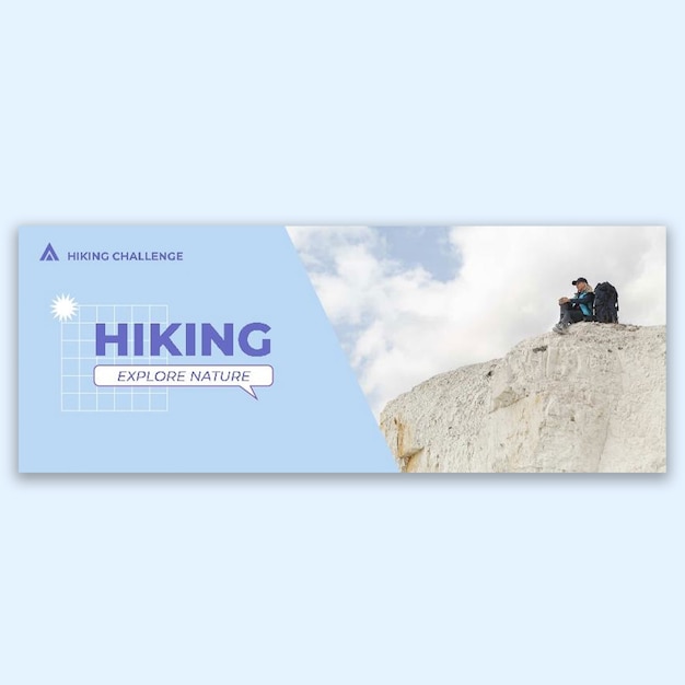 現代のハイキング自然Facebookプロフィールカバー