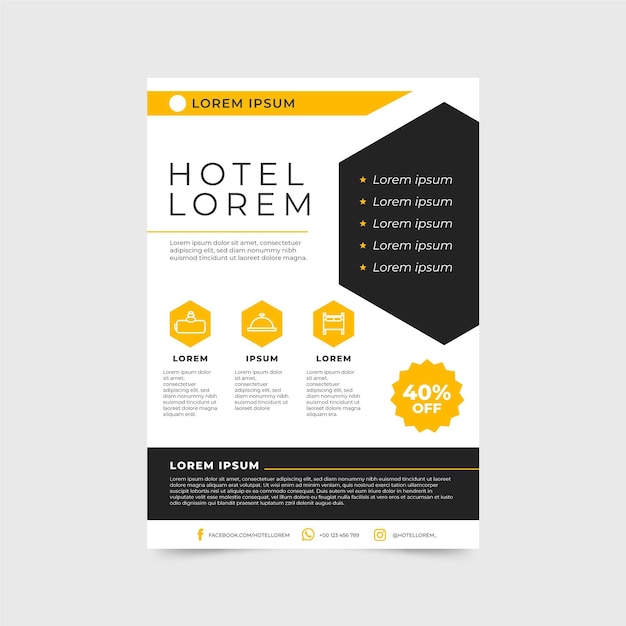Modern hotel flyer template