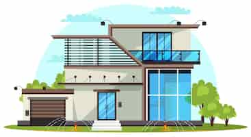 Free vector modern house template