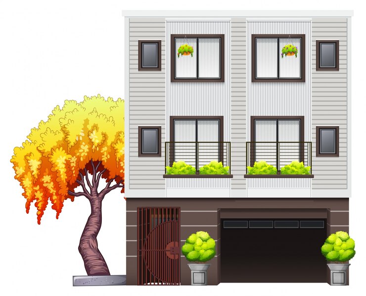 Free Vector a modern house