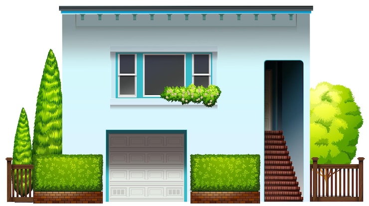 Free Vector a modern house