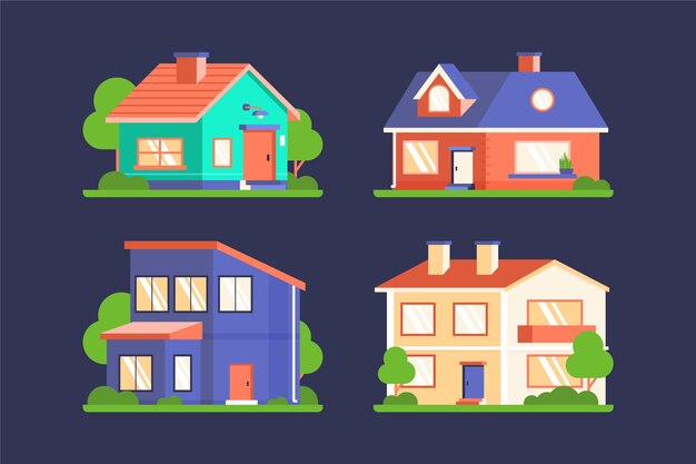 Modern houses illustrated pack