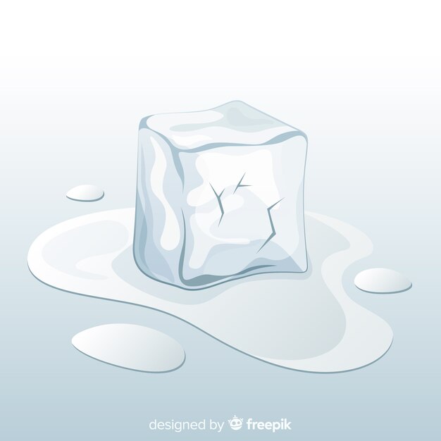 Free vector modern ice cube collection