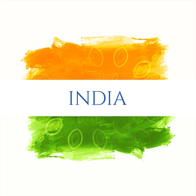 Free vector modern indian flag theme elegant design isolated background vector