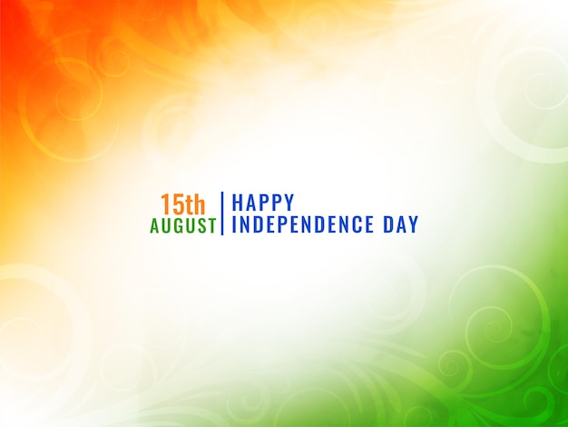 Современный индийский флаг тема день независимости акварель текстуры элегантный фон