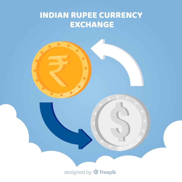 Free vector modern indian rupee composition