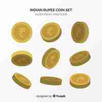 Free vector modern indian rupee composition