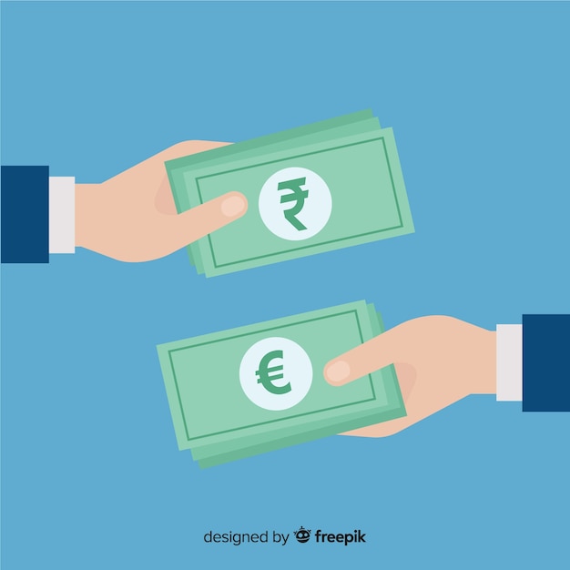 Free vector modern indian rupee composition