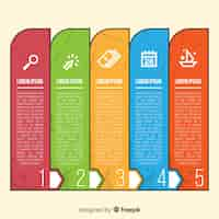 Free vector modern infographic steps concept